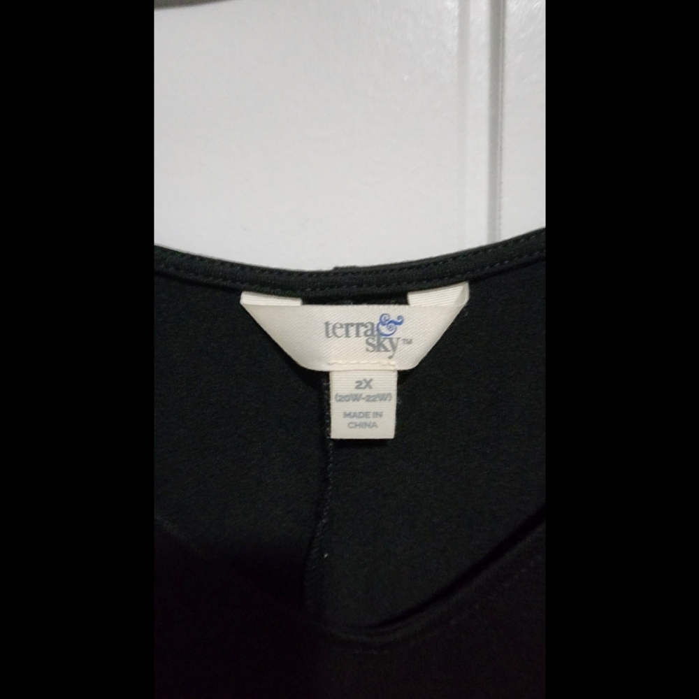 Womens tops shirts lot of 3 NEW Terra and Sky black teal 2X 20W 22W - Picture 3 of 9